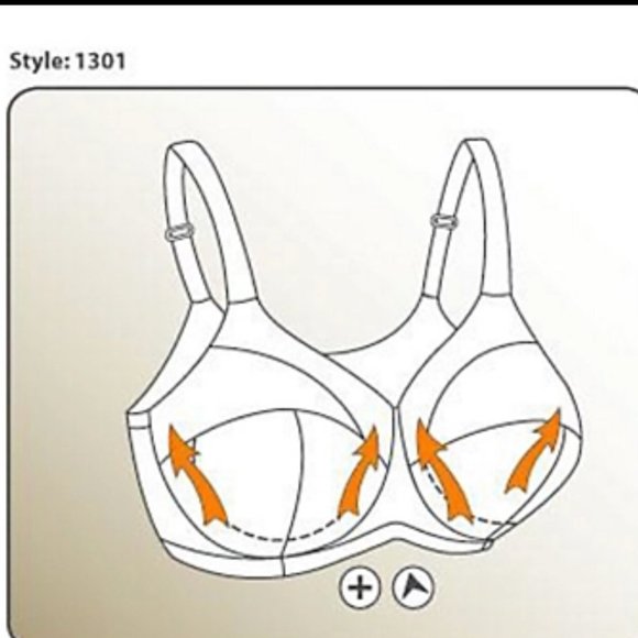 New Elila Full Figure Embroidered Microfiber Wire-Free Bra Beige 1301 - Picture 9 of 10